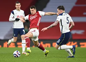 Xhaka Breaks Past Hojbjerg: Arsenal vs. Tottenham, Premier League 2021 (Behind Closed Doors)