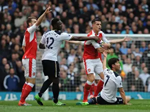 Xhaka Holds Off Son and Wanyama in Intense Tottenham-Arsenal Clash