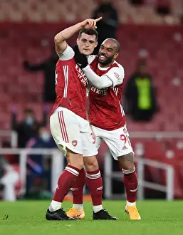 Xhaka and Lacazette Celebrate Arsenal's Victory Goals Against Chelsea (2020-21)