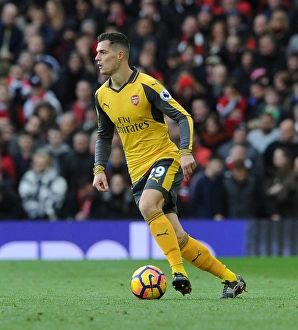 Manchester United V Arsenal 2016-17 Prints: Xhaka at Old Trafford: Manchester United vs. Arsenal, Premier League 2016-17