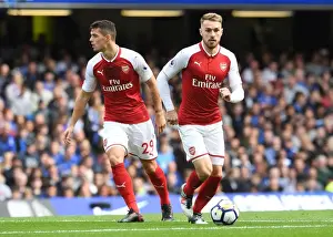 Chelsea V Arsenal 2017-18 Prints: Xhaka and Ramsey: Battle at Stamford Bridge - Chelsea vs Arsenal, Premier League 2017-18