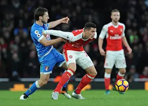 Arsenal V AFC Bournemouth 2016/17 Prints: Xhaka vs Arter: Battle in Midfield - Arsenal vs AFC Bournemouth, Premier League 2016/17