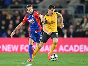 Crystal Palace V Arsenal 2016-17 Prints: Xhaka vs. Cabaye: A Midfield Battle - Crystal Palace vs. Arsenal, Premier League