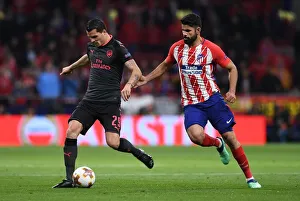 Atletico Madrid V Arsenal 2017-18 Prints: Xhaka vs Costa: A Europa League Semi-Final Battle
