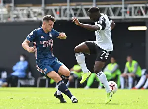 Xhaka vs Kebano: Intense Clash in Fulham vs Arsenal Premier League Match, 2020-21
