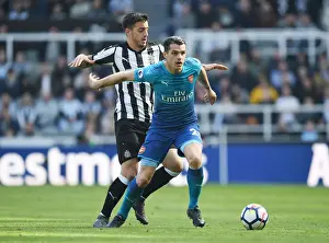 Newcastle United V Arsenal 2017-18 Prints: Xhaka vs Merino: Battle in the Midfield - Premier League 2017-18 (Arsenal vs Newcastle United)
