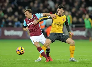 West Ham United V Arsenal 2016-17 Prints: Xhaka vs. Noble: Intense Battle in West Ham United vs. Arsenal Premier League Clash