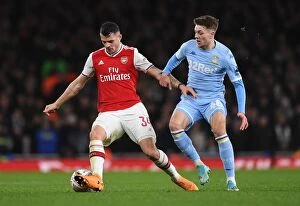 Images Dated 7th January 2020: Xhaka vs Stevens: FA Cup Clash at Emirates Stadium