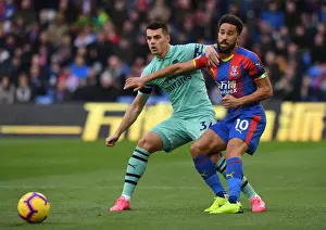 Crystal Palace V Arsenal 2018-19 Prints: Xhaka vs Townsend: Intense Battle in Crystal Palace vs Arsenal Football Match