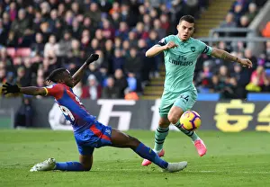 Crystal Palace V Arsenal 2018-19 Prints: Xhaka vs Wan-Bissaka: A Premier League Battle at Selhurst Park