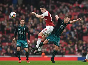 Arsenal V Southampton 2017-18 Prints: Xhaka vs Ward-Prowse: Battle in the Midfield - Arsenal vs Southampton, Premier League