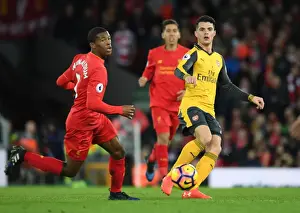 Liverpool V Arsenal 2016-17 Prints: Xhaka vs. Wijnaldum: Battle at Anfield - Liverpool vs. Arsenal, Premier League 2016-17