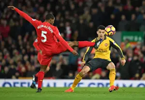 Liverpool V Arsenal 2016-17 Prints: Xhaka vs. Wijnaldum: A Premier League Battle at Anfield, 2016-17