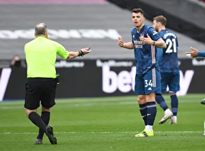 Xhaka's Controversial Moment: Arsenal vs. West Ham in Empty London Stadium (Premier League, March 2021)