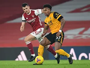 Xhaka's Defiant Performance: Shutting Down Traore in Empty Emirates (Arsenal vs. Wolverhampton Wanderers, Premier League 2020-21)