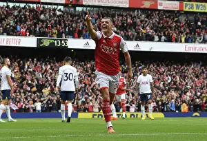 Arsenal V Tottenham Hotspur 2022-23 Prints: Xhaka's Hat-Trick: Arsenal's Thrilling Victory Over Tottenham in the Premier League (2022-23)