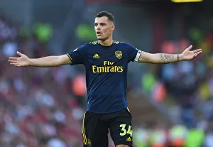 Liverpool V Arsenal 2019-20 Prints: Xhaka's Intense Battle: Liverpool vs. Arsenal, Premier League 2019-20