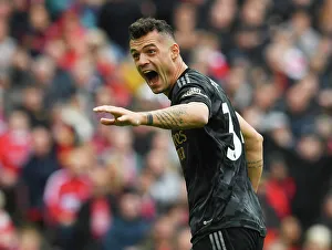 Xhaka's Jubilation: Arsenal's Second Goal vs. Liverpool in the 2022-23 Premier League