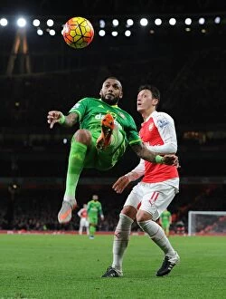 Arsenal Sunderland 2015-16 Collection: Yann M'Vila's Intense Clash: Arsenal vs. Sunderland, 2015-16 Premier League