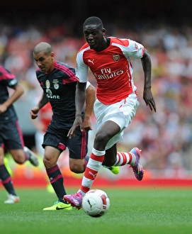 Arsenal V Benfica 2014-15 Prints: Yaya Sanogo in Action: Arsenal vs Benfica, Emirates Cup 2014