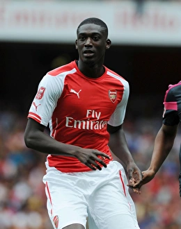 Arsenal V Benfica 2014-15 Prints: Yaya Sanogo in Action: Arsenal vs Benfica, Emirates Cup 2014