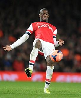 Arsenal V Liverpool - FA Cup 2013-14 Prints: Yaya Sanogo in Action: Arsenal vs Liverpool, FA Cup 2013-14