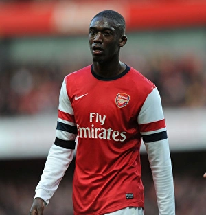 Arsenal V Liverpool - FA Cup 2013-14 Prints: Yaya Sanogo in Action: Arsenal vs Liverpool, FA Cup 2013-14