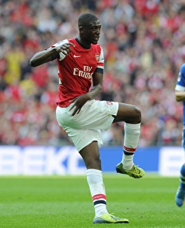 Arsenal V Wigan Athletic - FA Cup Semi Final 2014 Prints: Yaya Sanogo in Action: Arsenal vs Wigan Athletic, FA Cup Semi-Final 2014