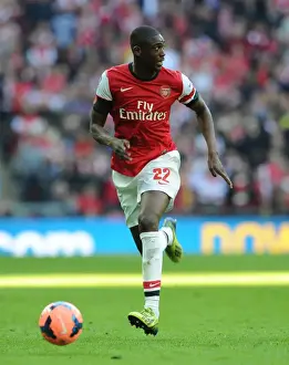 Arsenal V Wigan Athletic - FA Cup Semi Final 2014 Prints: Yaya Sanogo in Action: Arsenal's FA Cup Semi-Final Battle against Wigan Athletic, 2014