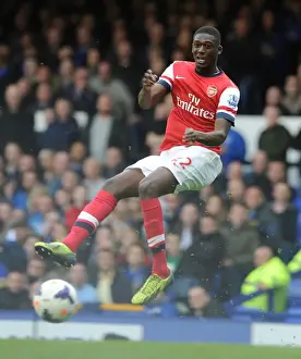 Everton Prints: Yaya Sanogo: In Action Against Everton, Premier League 2013/14