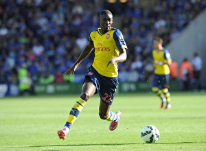 Leicester City V Arsenal 2014-15 Prints: Yaya Sanogo in Action: Leicester City vs. Arsenal, Premier League 2014-15