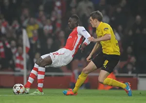 Yaya Sanogo Scores the Opener: Arsenal vs. Borussia Dortmund, UEFA Champions League, 2014