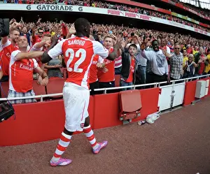 Yaya Sanogo's Brace: Arsenal Fans Go Wild in Emirates Cup Victory over Benfica (2014)