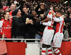 Arsenal V Borussia Dortmund 2014-15 Prints: Yaya Sanogo's Thrilling Goal: Arsenal Stuns Borussia Dortmund in Champions League
