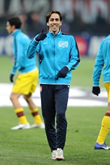 Yossi Benayoun (Arsenal). AC Milan 4: 0 Arsenal. UEFA Champions League. First Knock Out Round 1st Leg. San Siro, Milan, 15 / 2 / 12. Credit : Arsenal Football Club /