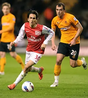 Wolverhampton Wanderers V Arsenal 2011-12 Prints: Yossi Benayoun Outmaneuvers Nenad Milijas in Wolverhampton Wanderers vs Arsenal Premier League Clash