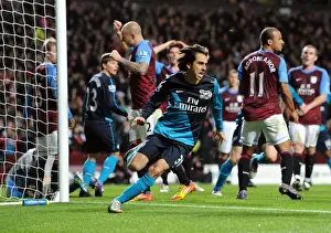 Aston Villa V Arsenal 2011-12 Prints: Yossi Benayoun Scores Arsenal's Second Goal Against Aston Villa (2011-12)