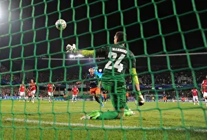 Montpellier V Arsenal 2012-13 Prints: Younes Belhanda Scores Penalty Past Vito Mannone: Montpellier vs