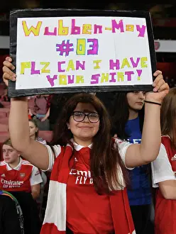 Arsenal Women V FC Zurich Frauen 2022-23 Prints: Young Arsenal Fans Excitement: Arsenal Women vs FC Zurich