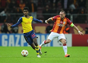 Galatasaray V Arsenal 2014/15 Prints: Young Gun Zelalem Outsmarts Veteran Sneijder