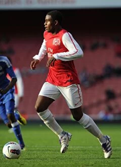 Arsenal U18 v Chelsea U18 2011-12 Collection: Young Gunner Kyle Ebecilio Scores the Winning Goal for Arsenal U18 Against Chelsea U18 at Emirates