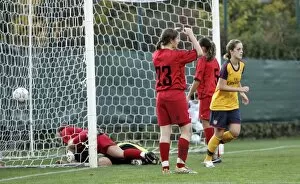 Arsenal Ladies v Neulengbach 2008-9 Collection: Yvonne Tracey celebrates scoring a goal for Arsenal