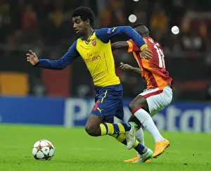 Galatasaray V Arsenal 2014/15 Prints: Zelalem Dodges Bruma: Thrilling Moment from Galatasaray vs