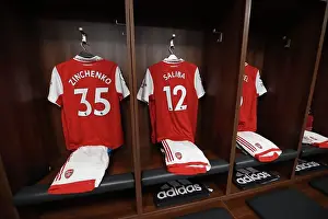 Leicester City V Arsenal 2022-23 Prints: Zinchenko's Absence: An Empty Hanger in Arsenal's Changing Room before Leicester Clash